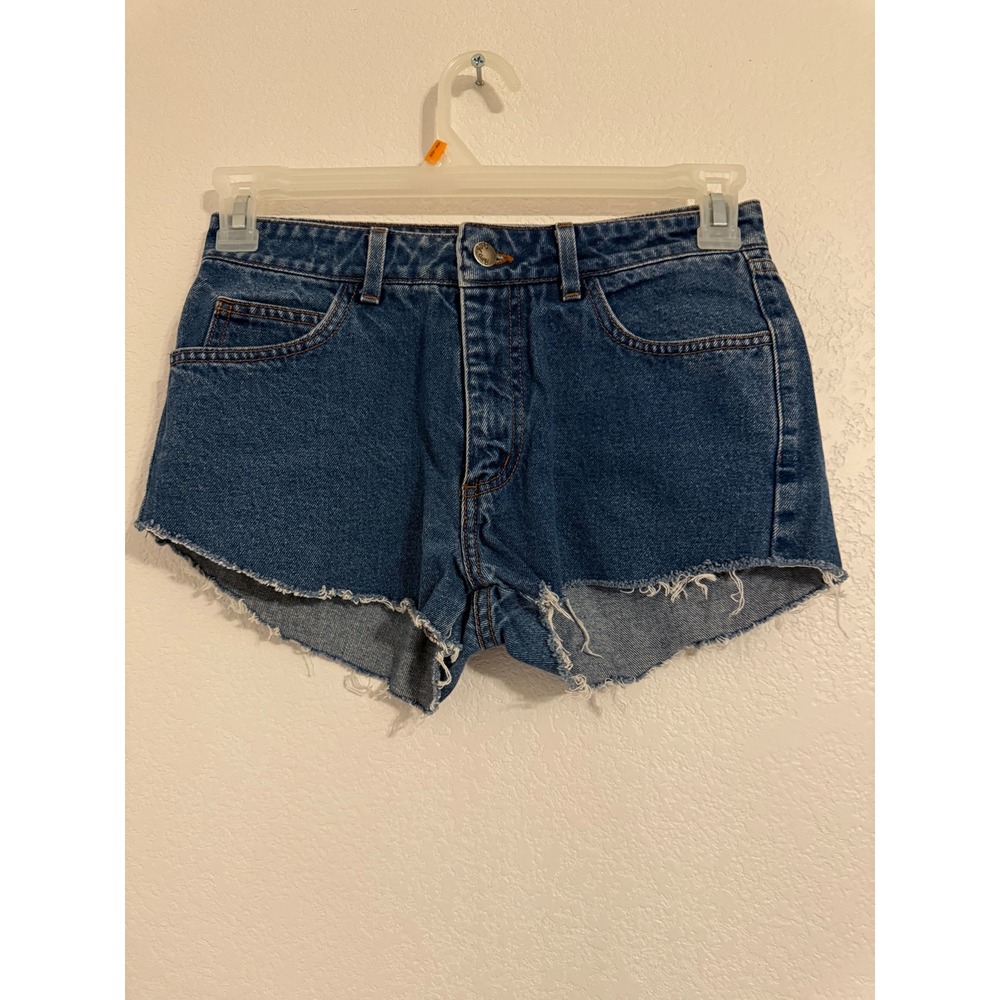 Paris Blues Vintage Denim Jean Shorts Women's Raw Hem‎ 90s Blue
